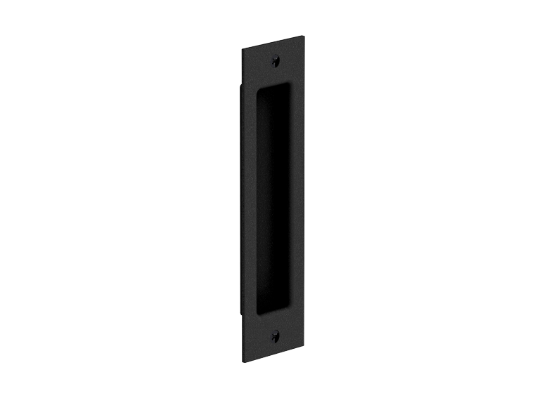 ручка врезная металлическая для дверей, 200х53х16 мм, Roc Design, черная мат., компл (337-141)