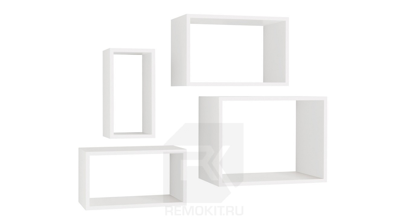 Комплект из четырех полок Windows-Set БЕЛЫЙ