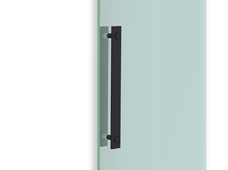 Ручки металлические для стеклянных и деревянных дверей, 32х356 мм, Roc Design, черный мат., 2 шт., компл (арт. 337-151)